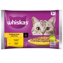 Whiskas Drobiowa Uczta 1+ Sos Z Kurczakiem I Z Indykiem 340 G (4X85 G)