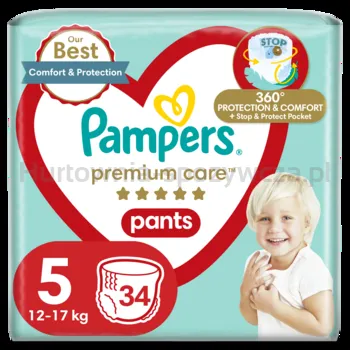 Pampers Premium Care Pants, rozmiar 5, 34 pieluchomajtki