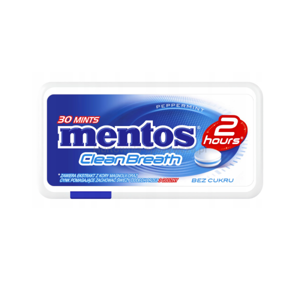 Mentos 2 Hours Clean Breath Peppermint 21g