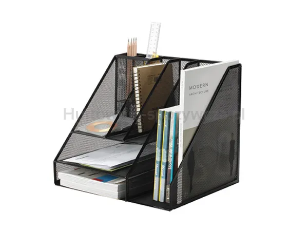 Organizer Z Przybornikiem Q-Connect Office Set, Metalowy, A4, Czarny
