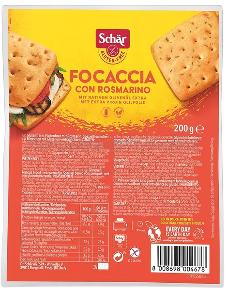 Focaccia Z Rozmarynem Bezgl. 200 G