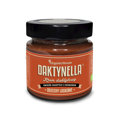 Organichouse Krem Kokosowo - Daktylowy Orzechy Laskowe Bezglutenowy Bio 190 G 