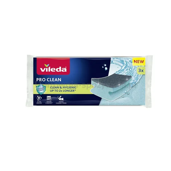 Zmywak Profilowany Z Enzymami Vileda Pro Clean 3 Szt.
