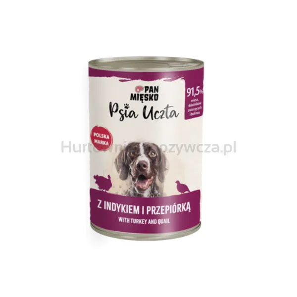 Pan Mięsko Psia Uczta Indyk Z Przepiórką 400 G