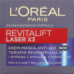 L’Oréal Paris Revitalift Laser X3 Krem Anti-Aging O Potrójnym Działaniu Na Noc 50 Ml