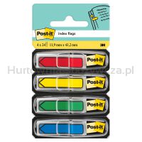 Post-It Zakładki indeksujące (684-ARR3), PP, 11,9x43,1mm, strzałka, 4x24 kart., mix kolorów 