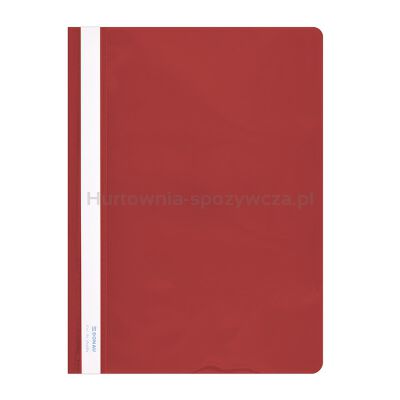 Donau Skoroszyt PVC, A4, twardy, 150/160mikr., czerwony 
