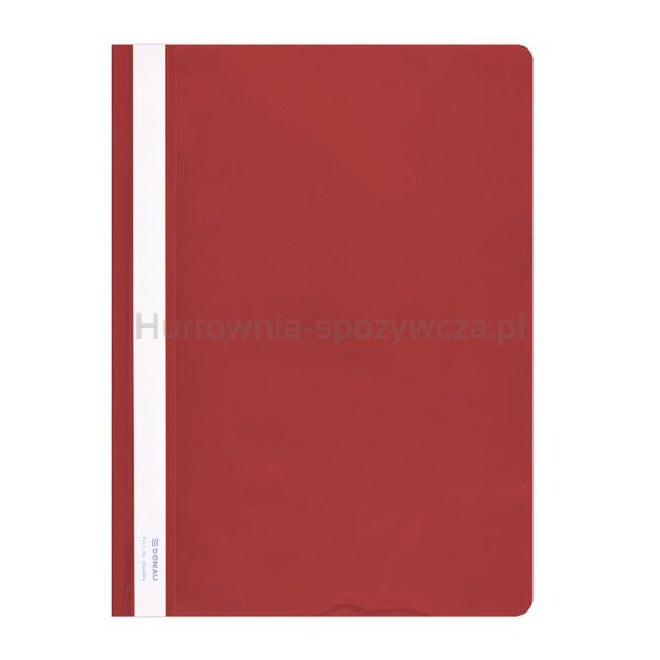 Donau Skoroszyt PVC, A4, twardy, 150/160mikr., czerwony 