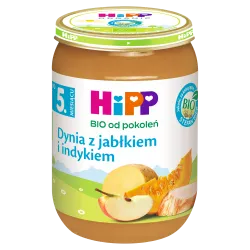 Hipp Bio Od Pokoleń, Dynia Z Jabłkiem I Indykiem, Po 5. M-Cu, 190 G