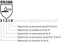 Rękawice robocze DONAU SAFETY, skóra kozia, rozm. 9/L, białe - 5