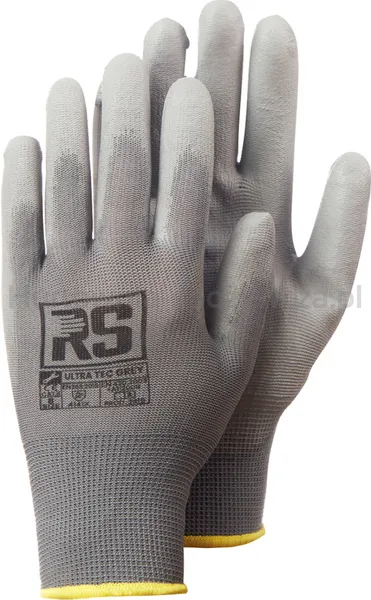 Rękawice Rs Ultra Tec Grey, Dziane, Rozm.8, Szare