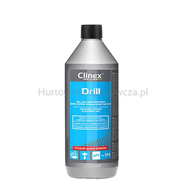 Żel CLINEX Drill, do udrażniania odpływów kanalizacyjnych, 1l
