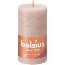 Bolsius Świeca Pieńkowa Rustic 130/68 Shine mglisty róż