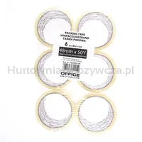 Taśma pakowa OFFICE PRODUCTS, 48mm x 50y, 36mic, EAN na 1szt., transparentna - 2