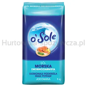 O'Sole Sól Morska DrobnoZiarnista Spożywcza Jodowana 1 Kg