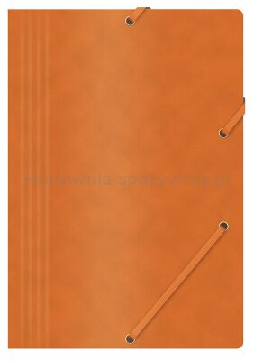 Office Products Teczka z gumką, preszpan, A4, 390gsm, 3-skrz., pomarańczowa 