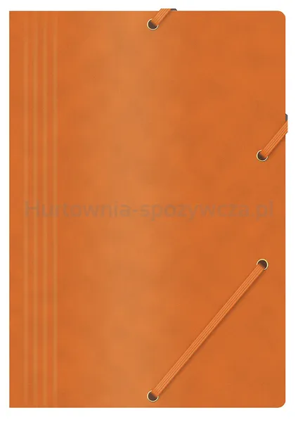 Office Products Teczka Z Gumką, Preszpan, A4, 390Gsm, 3-Skrz., Pomarańczowa 