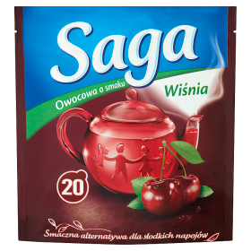 *Saga Herbatka Owocowa O Smaku Wiśnia 34 G (20 Torebek)