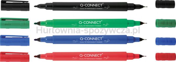 Marker do płyt CD/DVD Q-CONNECT, Dual, 0,4mm i 1 mm (linia), czarny - 2