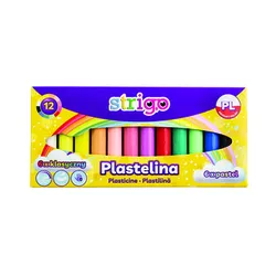 Strigo Plastelina 12 Kolorów (6Xklasyczny, 6X Pastelowy)
