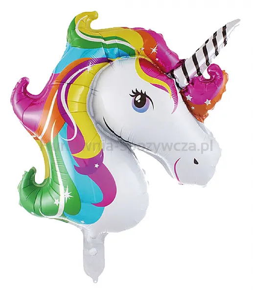 Balon PARTY GO Unicorn, 45cm, 1 szt., mix kolorów