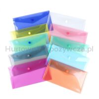 Teczka kopertowa, PP, DL, 126 x 225 x 0,18 mm, na zatrzask, display, mix kolorów 