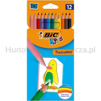 Bic kredki Kids Tropicolors ołówkowe opakowanie 12 sztuk