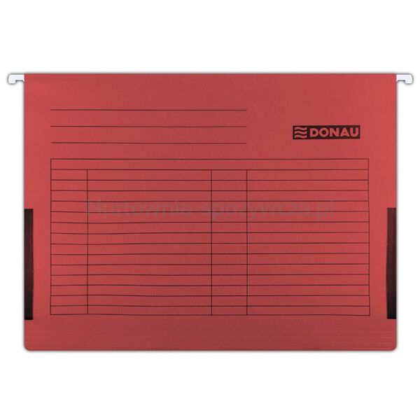 Donau Teczka zawieszkowa z boczkami, A4, 230gsm, czerwona 
