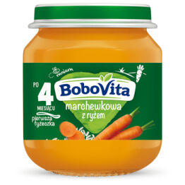 Bobovita Zupka Marchewkowa Z Ryżem Po 4 Miesiącu 125 G