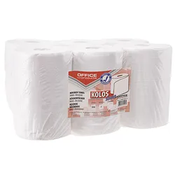Ręczniki Kuchenne Celulozowe Office Products Kolos Junior, 2-Warstwowe, 300 Listków, 6 Rolek