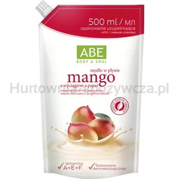 ABE mydło w płynie Mango i Papaja 500ml - zapas