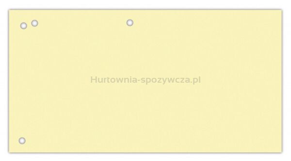 Office Products Przekładki karton, 1/3 A4, 240x105mm, 100szt., żółte 