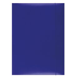 Office Products Teczka z gumką, karton, A4, 300gsm, 3-skrz., niebieska 