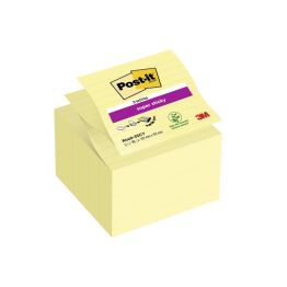Karteczki samoprzylepne POST-IT® Super Sticky Z-Notes XL w linię (R440-SSCY), 101x101mm, 5x90 kart., żółte