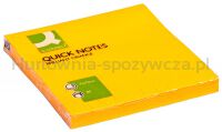 Q-Connect Bloczek samoprzylepny Brilliant, 76x76mm, 1x80 kart., pomarańczowy 