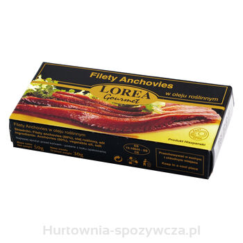 Filety Anchovies W Oleju Roślinnym Lorea 50G