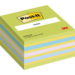 Post-It Kostka samoprzylepna (2028-NB), 76x76mm, 1x450 kart., cukierkowa niebiesko-zielona 