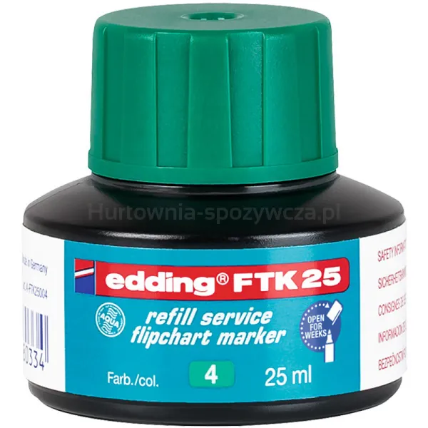 Tusz Do Uzupełniania Markerów Do Flipchartów E-Ftk 25 Edding, Zielony