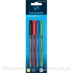 Długopis Schneider Vizz, M, 4Szt., Blister, Mix Kolorów
