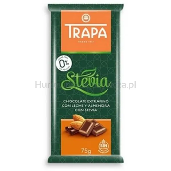 Czekolada Mleczna Z Migdałami Ze Stewią 75 G