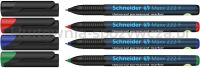 Zestaw foliopisów permanentnych SCHNEIDER Maxx 222, F, 0,7mm, 4 szt., miks kolorów - 3