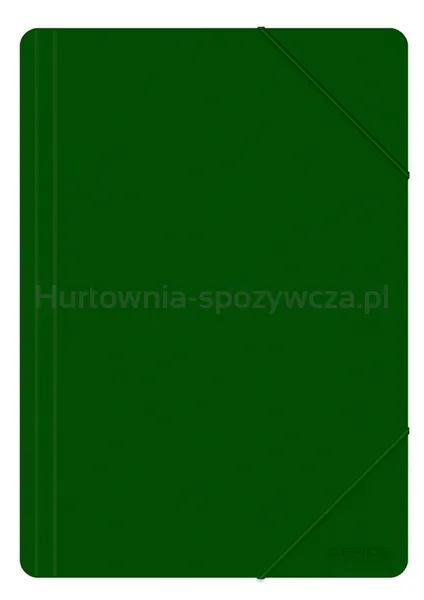 Office Products Teczka Z Gumką, A4, Pp, 500Mikr., 3-Skrz., Zielona 