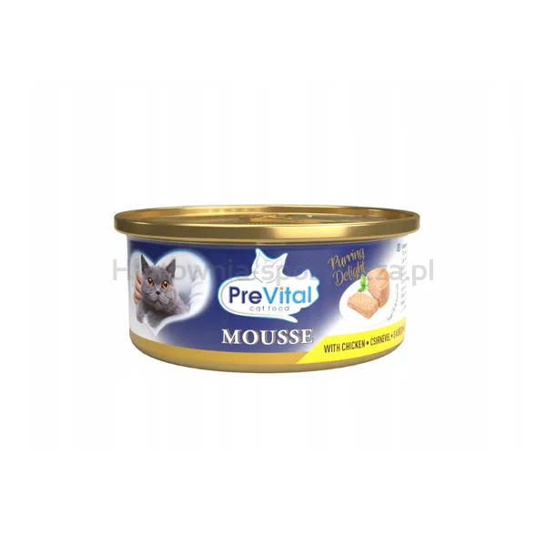 PreVital mini puszka - Mus dla dorosłych kotów z kurczakiem 85g
