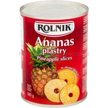 Ananas plastry 580 ml Rolnik