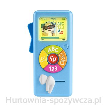 Fisher-Price „Ucz się i śmiej!” Odtwarzacz muzyczny 123 Zabawka edukacyjna dla dzieci Polska wersja językowa HRC30