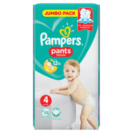 *Pampers Pieluchy Pc Pants Jumbo Maxi 52 Sztuk