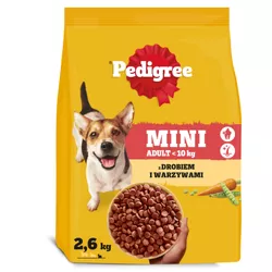 Pedigree Mini Adult sucha karma z drobiem i warzywami 2,6 kg