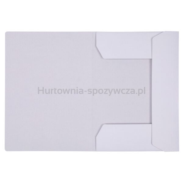 Teczka z gumką OFFICE PRODUCTS Budget Pro, karton, biała wewn., A4, 250gsm, 3-skrz., biała - 2