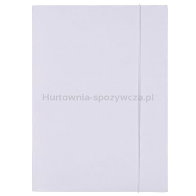 Teczka z gumką OFFICE PRODUCTS Budget Pro, karton, biała wewn., A4, 250gsm, 3-skrz., biała