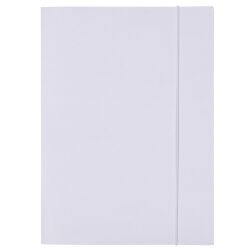 Teczka z gumką OFFICE PRODUCTS Budget Pro, karton, biała wewn., A4, 250gsm, 3-skrz., biała